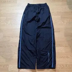 00s NIKE ワイド ナイロンパンツ シャカシャカ s y2k テック　黒