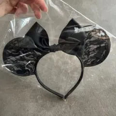 ディズニー　レース　カチューシャ　黒