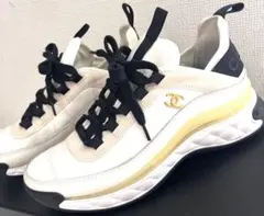 CHANEL ニットスカート レッド ホワイト サイズ36 - メルカリ