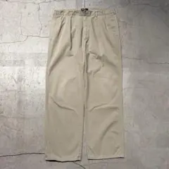 90sラルフローレン ポロチノ ベージュ ツータックチノ W35 L30 USA
