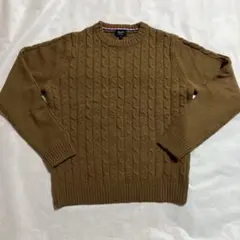 BEAMS HEART ケーブルニット セーター L ブラウン