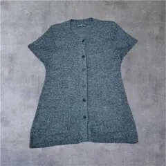PURSUITDEIDEAL ニットカーディガン 半袖ニット 透かし編み