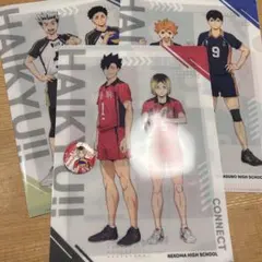 【非売品】くら寿司×ハイキュー‼︎ 孤爪研磨缶バッジクリアファイル　3枚セット