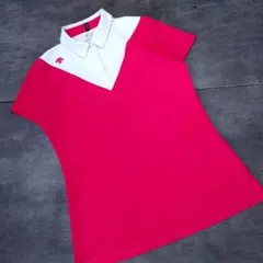極美品 DESCENTE GOLF ソロテックス鹿の子 カッティングポロシャツのサムネイル
