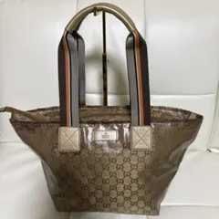 GUCCI クリスタル ゴールドトートバッグ ハンドバッグ シェリーライン
