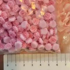 ネイルパーツ 貼り付けパーツ カボション ピンク 花 17