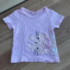 西松屋 ピンク うさぎTシャツ 80㎝