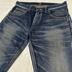 日本製 LEE 95852 W30 デニムパンツ 鬼ヒゲ ハチノス 牛革パッチ