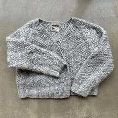 yuni× KHWOPA ハンドニットカーディガン グレー Fサイズ
