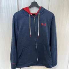 Under Armour ネイビー レッド フルジップパーカー