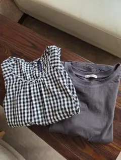 HEART MARKET ギンガムチェック 五分袖ブラウス&Tシャツ　2枚Setのサムネイル