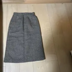 千鳥格子のタイトスカート　s