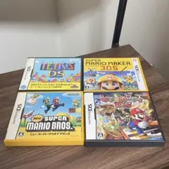 【DS・3DS】ソフト4本セット（Newマリオ／マリパ／メーカー／テトリス）