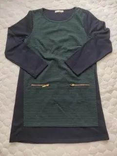 ボーダーワンピース チェニック М