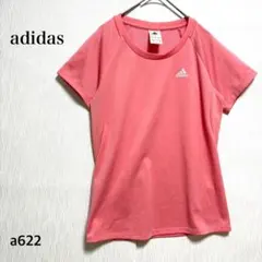 アディダス/半袖Tシャツ/Ｍ/ピンク/climalite/速乾/ワンポイントロゴのサムネイル