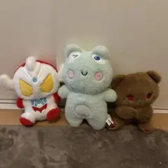 ウルトラマン・カエル・クマ ぬいぐるみセット