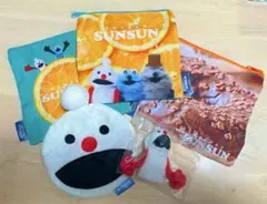 ❁年内値下げ❁パペットスンスン フィンガーパペット＋フェイスポーチ＋ポーチ2種