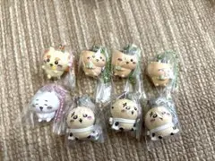 マスコットつきビスケットラッコ、シーサー、くりまんじゅう、ちいかわキーホルダー