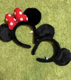 ディズニーランド　ミッキー　ミニー　カチューシャセット