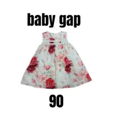 【ベビーギャップ】美品　花柄ノースリーブワンピース　女の子　キッズ　90cm