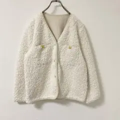 ノーカラーコート ムートンコート