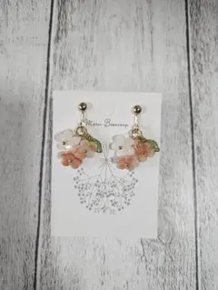 ハンドメイド　イヤリング　ジャスミン　グラデーション