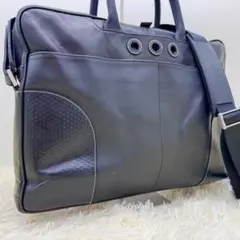 【良品】dunhill ダンヒル ビジネスバッグ レザー 本革 ブラック 黒