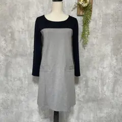 美品✨授乳服 膝丈ワンピース フォーマル オケージョン ストレッチ マリオン M