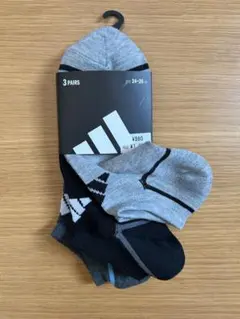 adidas キッズ靴下24〜26㎝　3足