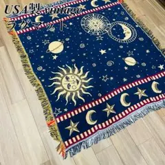 【1992年製】ヴィンテージ ラグマット タペストリー 天体 太陽 月 星座古着 1992年製】ヴィンテージ ラグマット タペストリー 天体 太陽 月 星座