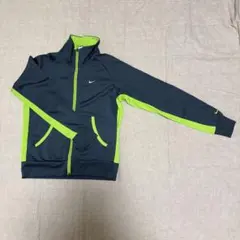 Nike トレーニングジャケット ネイビー/ライムグリーン　L
