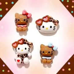 日焼け＋ヒョウ柄　ハローキティ　ネイルパーツ　ガングロキティちゃんのサムネイル
