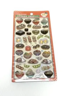 新品　日本食　ボンボンドロップシール　和柄