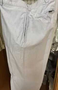 ライトブルー コットン混紡 スラックス
