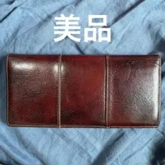 ダークブラウン レザー二つ折り財布　　　購入価格13000円のサムネイル