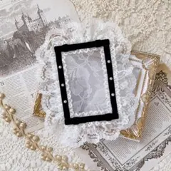 B8サイズ トレカケースデコ 硬質ケース 硬化ケース レースデコ ブラック