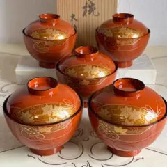 【未使用品】会津漆器　木製雑煮椀5個セット　丼鉢 2025年最新】会津工芸の人気アイテム - メルカリ