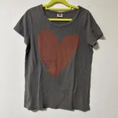 【FREE'S】ハートプリント Tシャツ グレー Fサイズのサムネイル