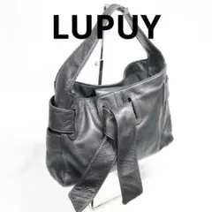LUPUY ルプイ 本革 レザー リボン ショルダーバッグ ブラック