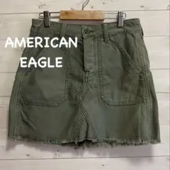 AMERICAN EAGLE ミニスカート デニム カットオフ カーキのサムネイル