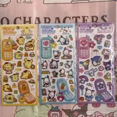 【正規品】サンリオキャラクター　平成はっぴーフォン　シール3枚のサムネイル