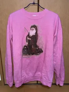 Murina 古着 ピンク スウェット トレーナー サンタクロース ビンテージ