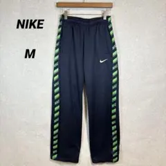 NIKE ナイキ DRI-FIT トラックパンツ メンズM サイドロゴ 緑　紺色