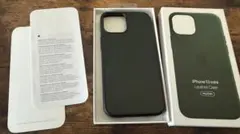 Apple純正　iPhone13mini レザーケースセコイアグリーン