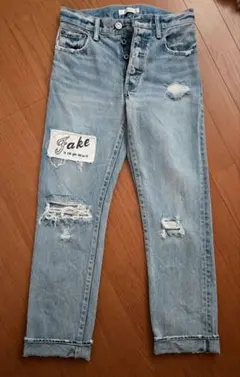 MUDSY ライトブルー ダメージデニム