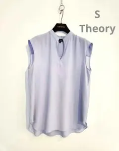 セオリーラベンダーブラウスSサイズ　ウォッシャブル　powder crepe