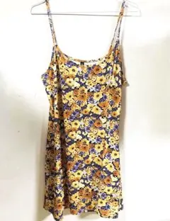 H&M 花柄 キャミワンピース ミニワンピース オレンジ 海外ファッション 美品