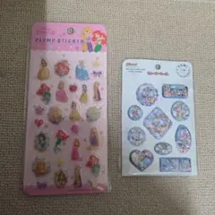 新品　Disney プリンセス ステッカーとウォーターシールのセット