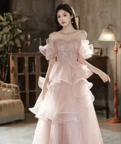 チュールフリルボレロペイントマーメイドワンピースドレス結婚式