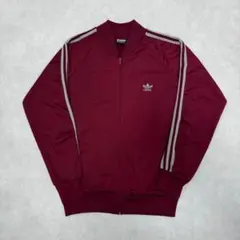 古着 80s アディダス ATP トラックジャケット ワインレッド エンジ ⑥